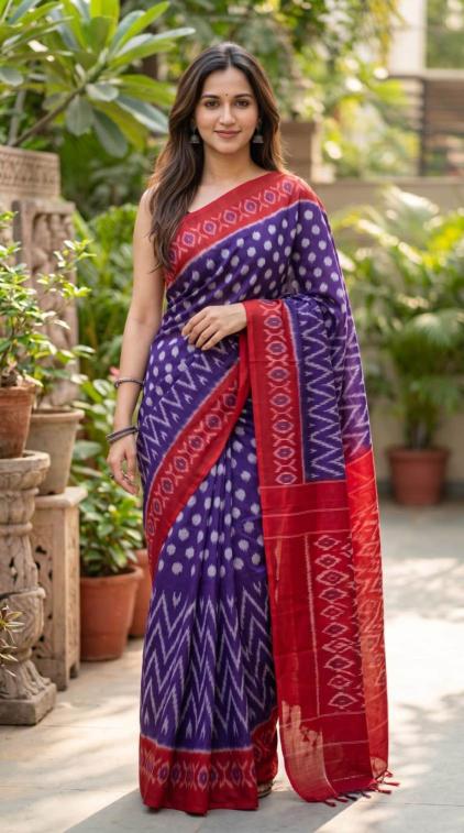 Sckr Ikkat D Traditional saree supplier in Hyderabad